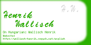 henrik wallisch business card